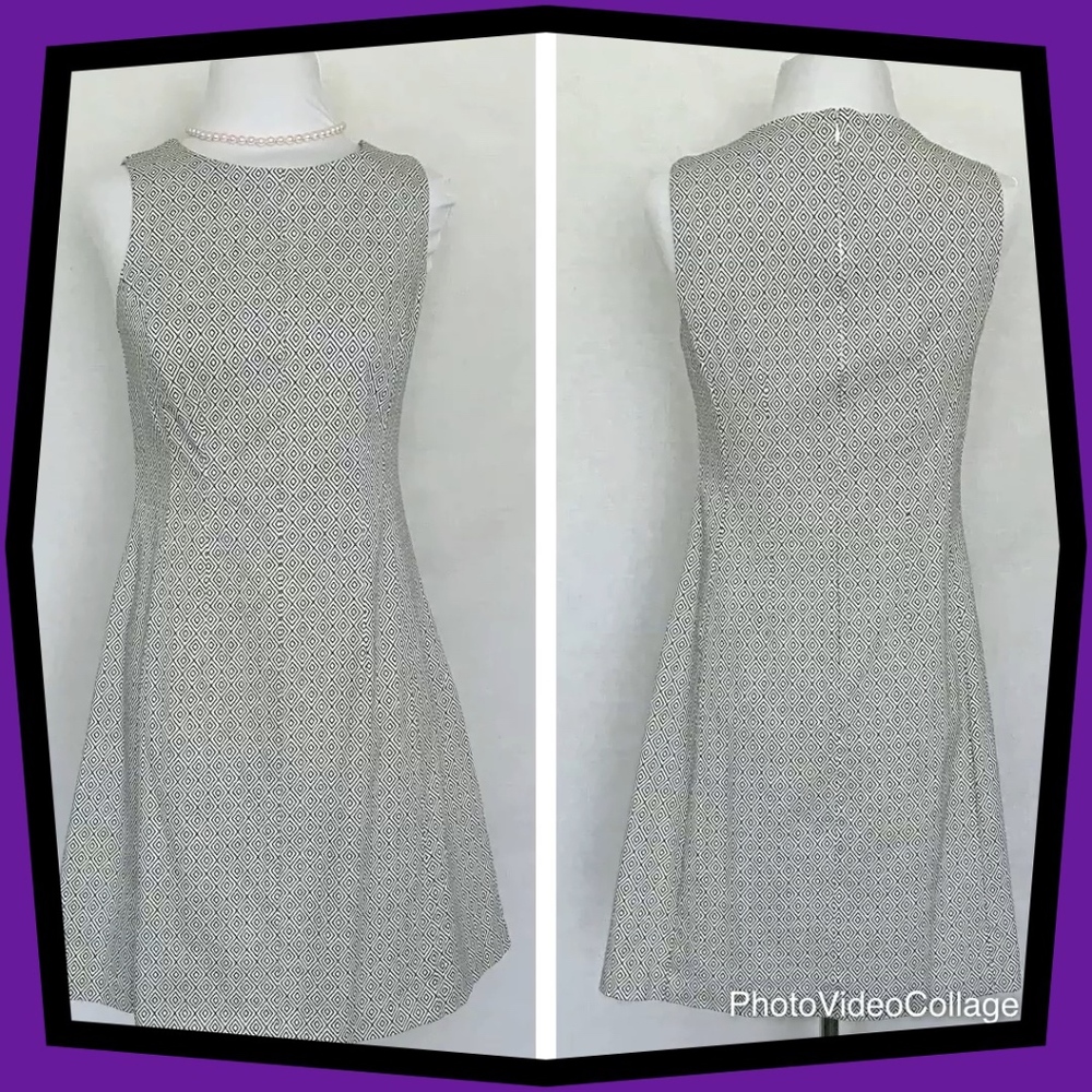 Darling White Black Diamond Lilly Fit& Flare Dress